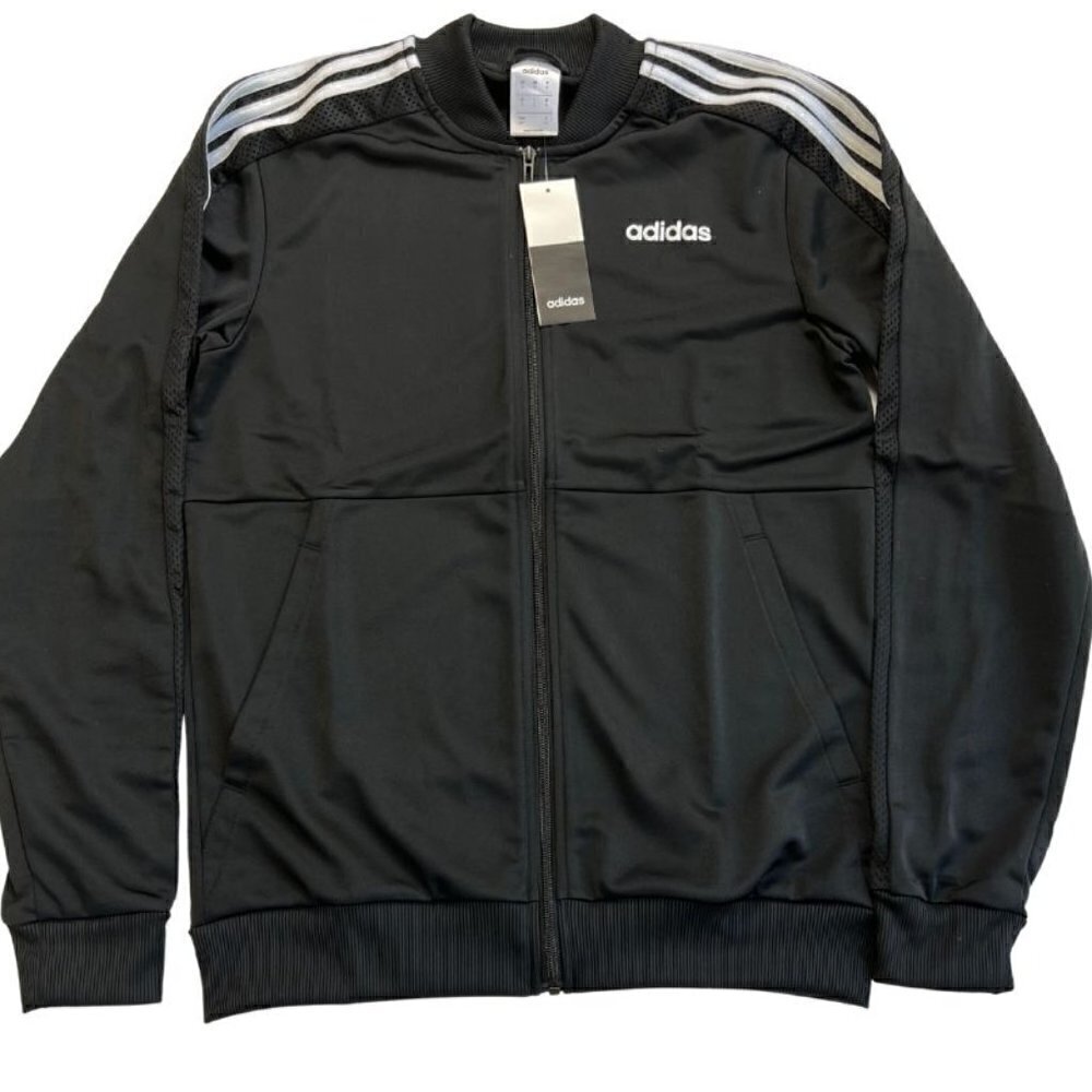 adidas Essentials Men's Linear Track Jacket, Small